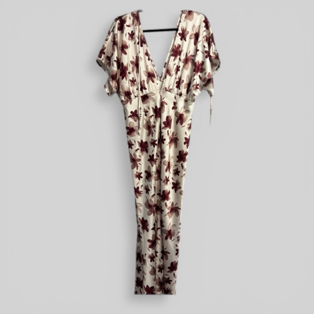 By together New Spotlight floral maxi dress Ivory purple size large whimsical